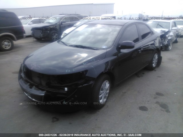 KNAFU4A25C5577293 - 2012 KIA FORTE EX BLACK photo 2