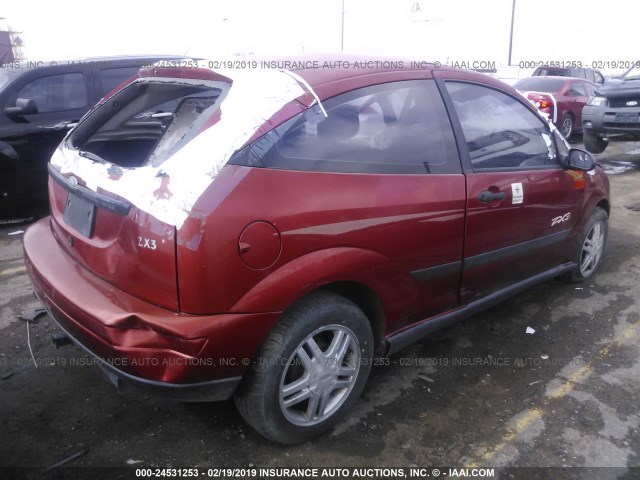 3FAFP3130YR240960 - 2000 FORD FOCUS ZX3 ORANGE photo 4