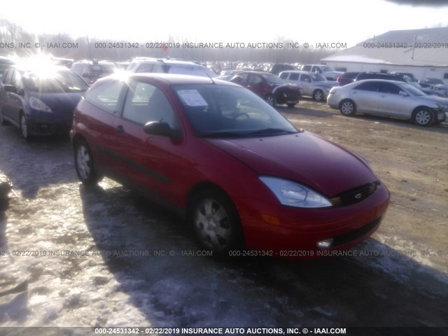 3FAFP31321R129056 - 2001 FORD FOCUS ZX3 RED photo 1