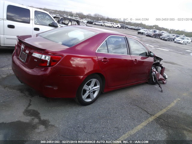 4T1BF1FK8EU840870 - 2014 TOYOTA CAMRY L/SE/LE/XLE Qırmızı foto 4
