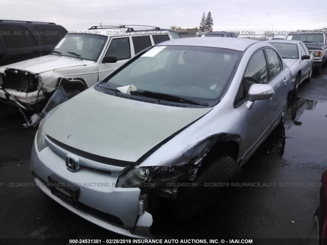 JHMFA36297S026076 - 2007 HONDA CIVIC HYBRID SILVER photo 2