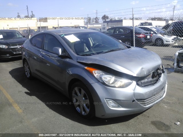 KMHDH4AE4DU906285 - 2013 HYUNDAI ELANTRA GLS/LIMITED SILVER photo 1