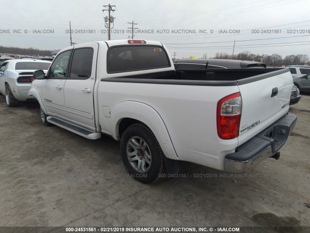 5TBDT44186S535160 - 2006 TOYOTA TUNDRA DOUBLE CAB SR5 WHITE photo 3