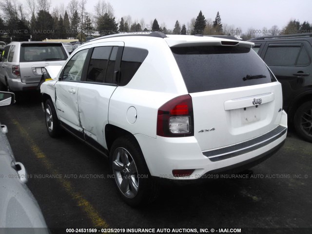 1C4NJDEB0FD333532 - 2015 JEEP COMPASS LATITUDE WHITE photo 3