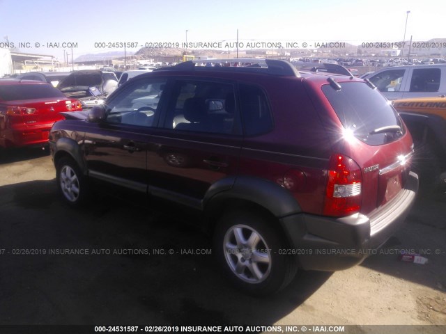 KM8JN12D15U054074 - 2005 HYUNDAI TUCSON GLS/LX MAROON photo 3