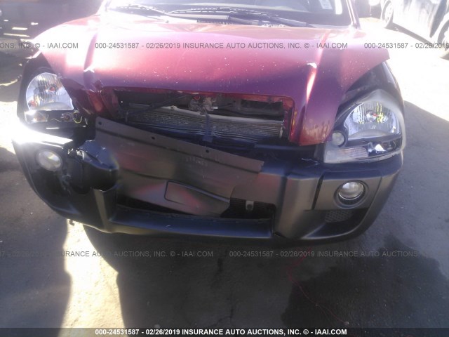 KM8JN12D15U054074 - 2005 HYUNDAI TUCSON GLS/LX MAROON photo 6