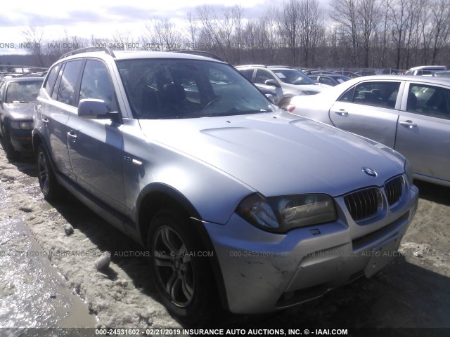 WBXPA93496WD24882 - 2006 BMW X3 3.0I SILVER photo 1