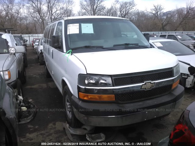 1GAZG1FG8E1190461 - 2014 CHEVROLET EXPRESS G3500 LT WHITE photo 1