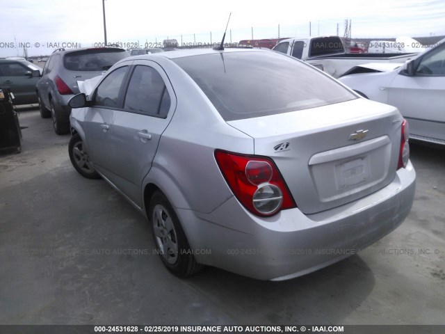 1G1JA5SH1E4220080 - 2014 CHEVROLET SONIC LS SILVER photo 3