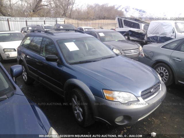 4S4BP61C067331057 - 2006 SUBARU LEGACY OUTBACK 2.5I BLUE photo 1