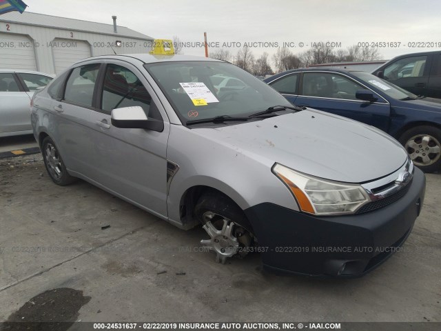 1FAHP35N98W146397 - 2008 FORD FOCUS SE/SEL/SES SILVER photo 1