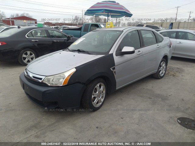 1FAHP35N98W146397 - 2008 FORD FOCUS SE/SEL/SES SILVER photo 2