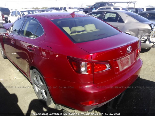 JTHBF5C28C5172932 - 2012 LEXUS IS 250 RED photo 3