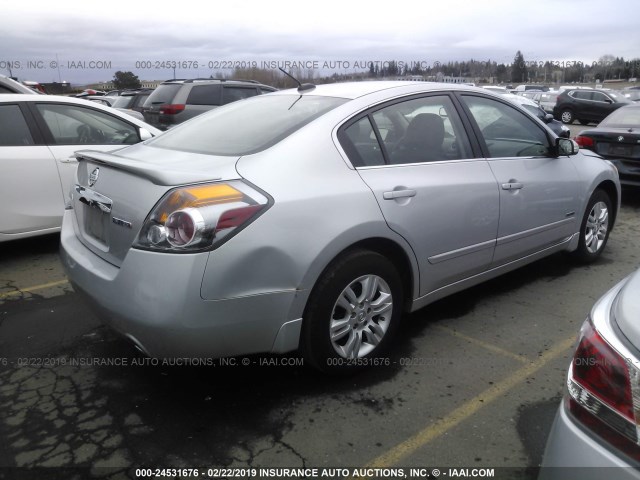 1N4CL2APXAC110233 - 2010 NISSAN ALTIMA HYBRID SILVER photo 4