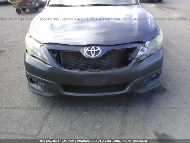 4T1BF3EK7AU508314 - 2010 TOYOTA CAMRY SE/LE/XLE GRAY photo 6