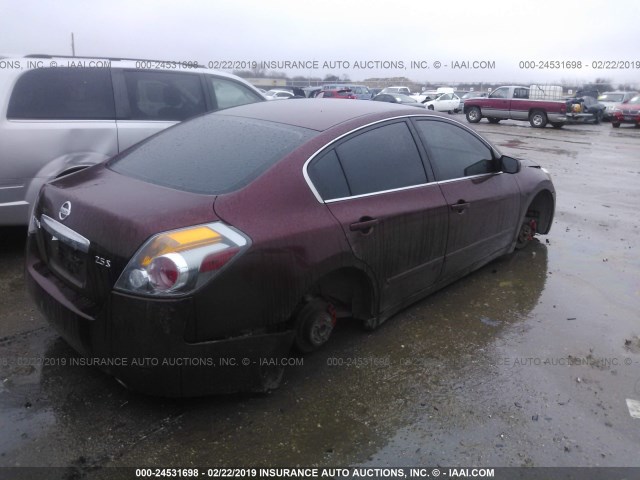 1N4AL2AP6BC125322 - 2011 NISSAN ALTIMA S MAROON photo 4