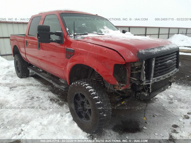 1FTWW31R18EC57934 - 2008 FORD F350 SRW SUPER DUTY RED photo 1