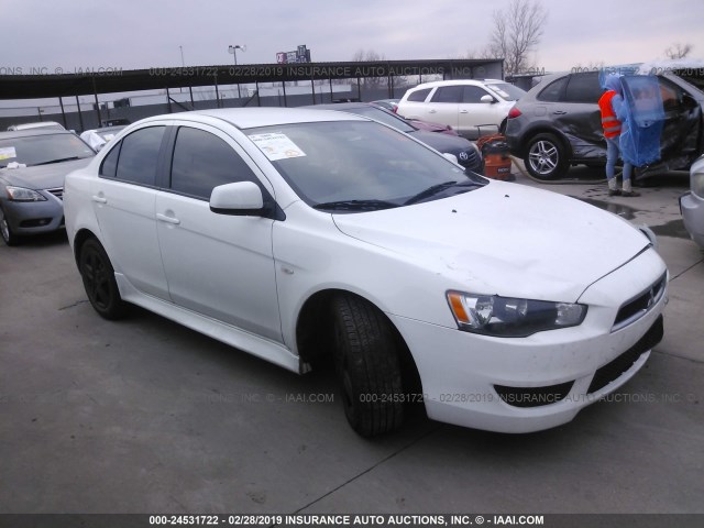 JA32U2FU1EU019321 - 2014 MITSUBISHI LANCER ES/ES SPORT WHITE photo 1