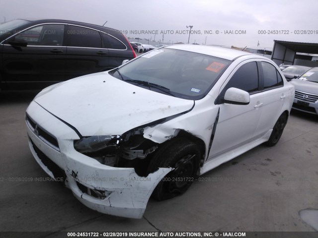 JA32U2FU1EU019321 - 2014 MITSUBISHI LANCER ES/ES SPORT WHITE photo 2