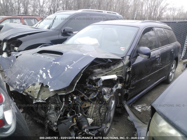 4S3BP676354331317 - 2005 SUBARU LEGACY GT LIMITED BLUE photo 2