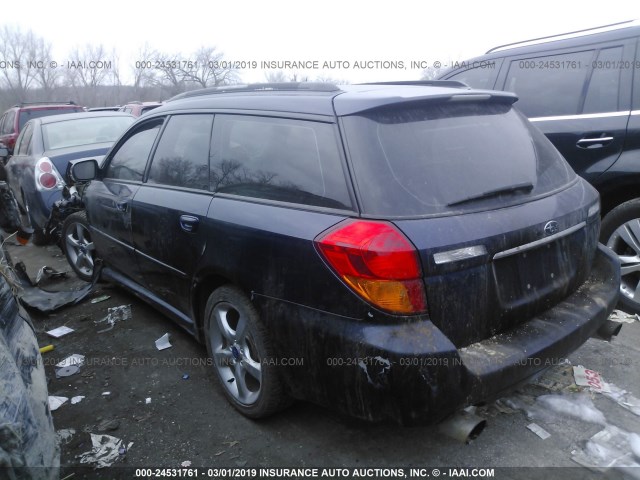 4S3BP676354331317 - 2005 SUBARU LEGACY GT LIMITED BLUE photo 3