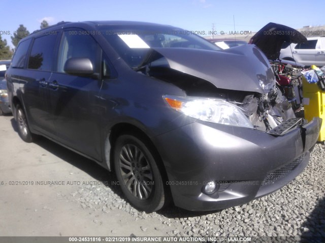 5TDYK3DCXFS538973 - 2015 TOYOTA SIENNA XLE/LIMITED GRAY photo 1