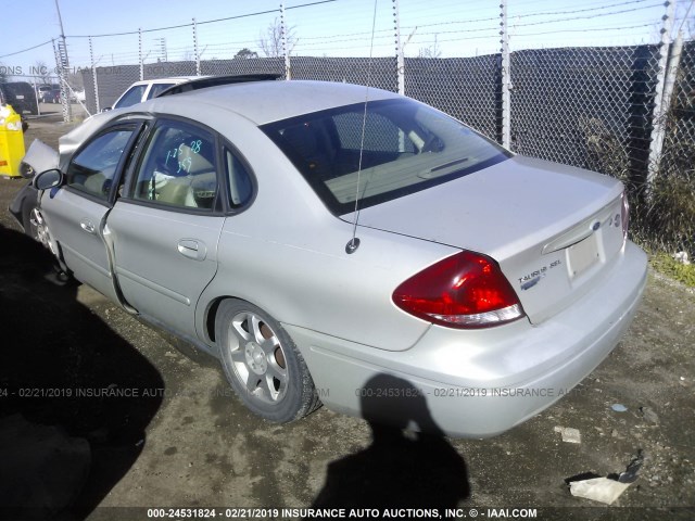 1FAFP56U96A254621 - 2006 FORD TAURUS SEL SILVER photo 3