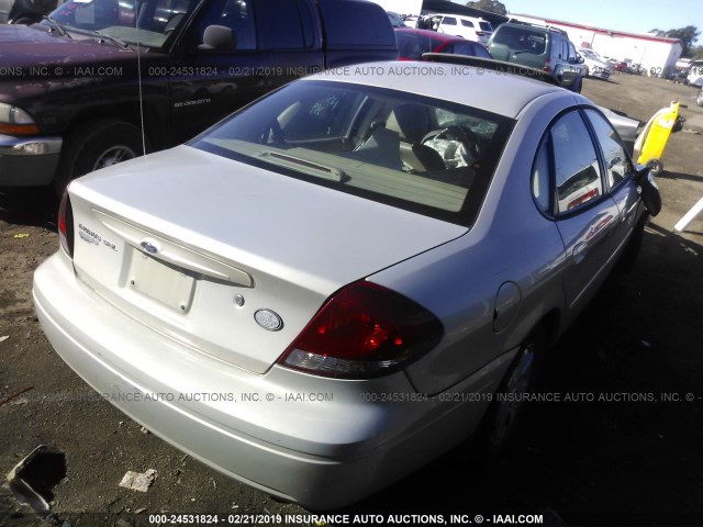 1FAFP56U96A254621 - 2006 FORD TAURUS SEL SILVER photo 4