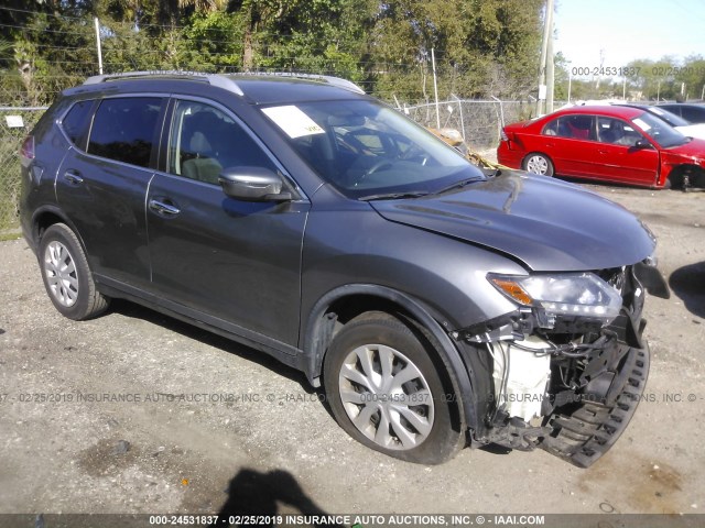 KNMAT2MT8GP664124 - 2016 NISSAN ROGUE S/SL/SV GRAY photo 1