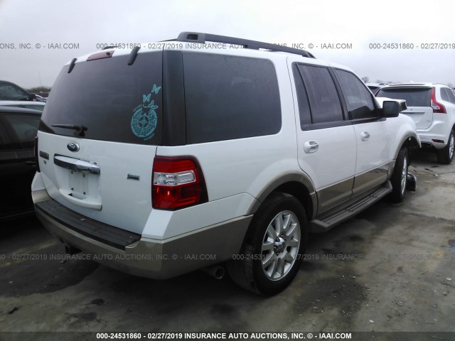 1FMJU1H59BEF57327 - 2011 FORD EXPEDITION XLT/KING RANCH WHITE photo 4