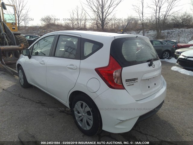 3N1CE2CPXHL380498 - 2017 NISSAN VERSA NOTE S/S PLUS/SV/SL/SR WHITE photo 3