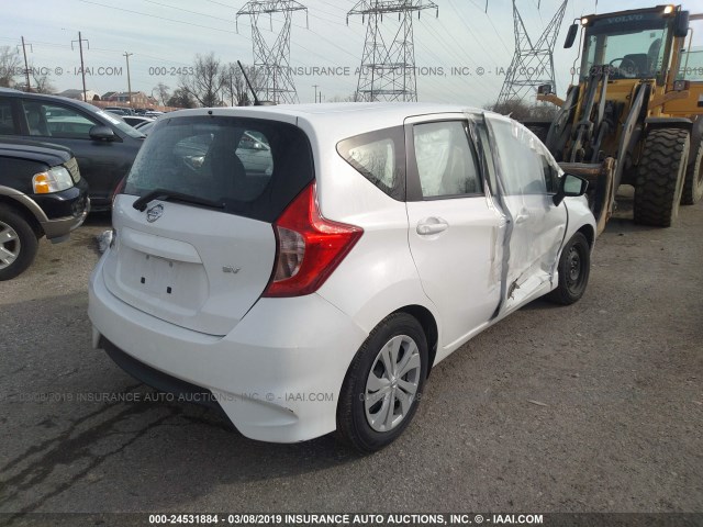 3N1CE2CPXHL380498 - 2017 NISSAN VERSA NOTE S/S PLUS/SV/SL/SR WHITE photo 4