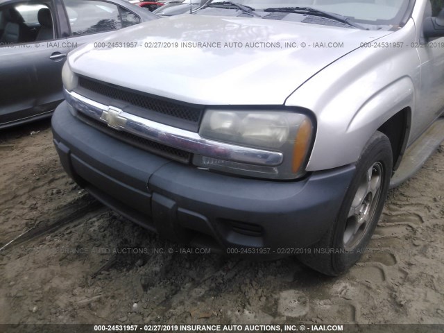 1GNDS13S472259000 - 2007 CHEVROLET TRAILBLAZER LS/LT SILVER photo 6