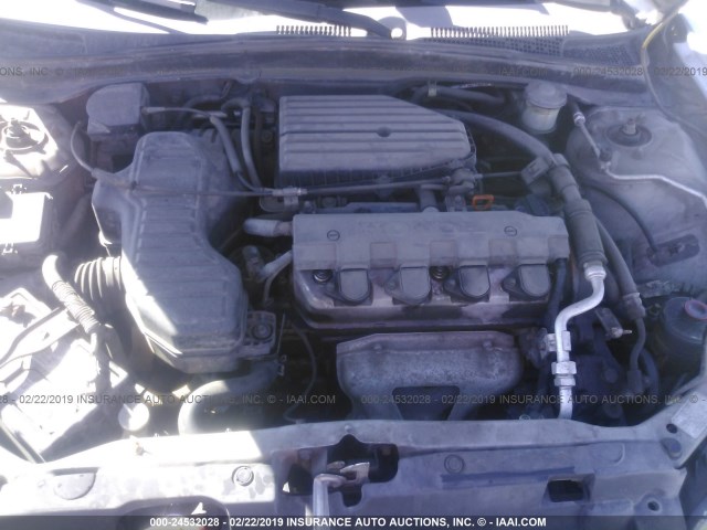 2HGES16595H566588 - 2005 HONDA CIVIC LX SILVER photo 10
