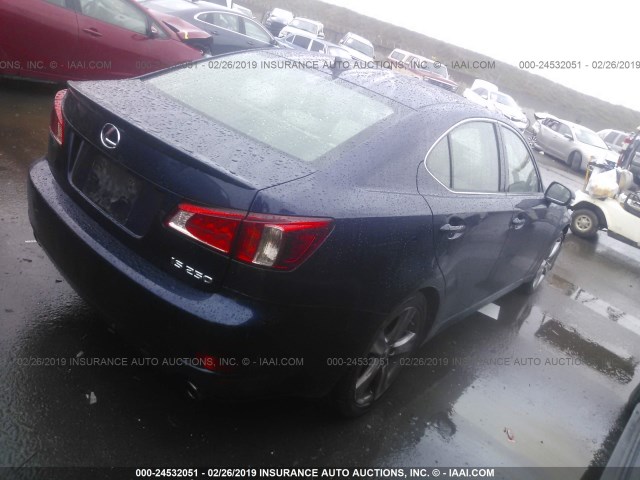 JTHBF5C27B5153383 - 2011 LEXUS IS 250 BLUE photo 4