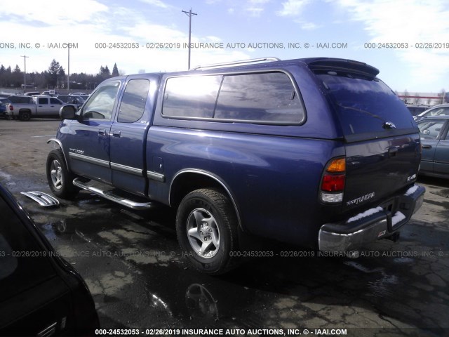 5TBBT441XYS050769 - 2000 TOYOTA TUNDRA ACCESS CAB/ACCESS CAB SR5 PURPLE photo 3