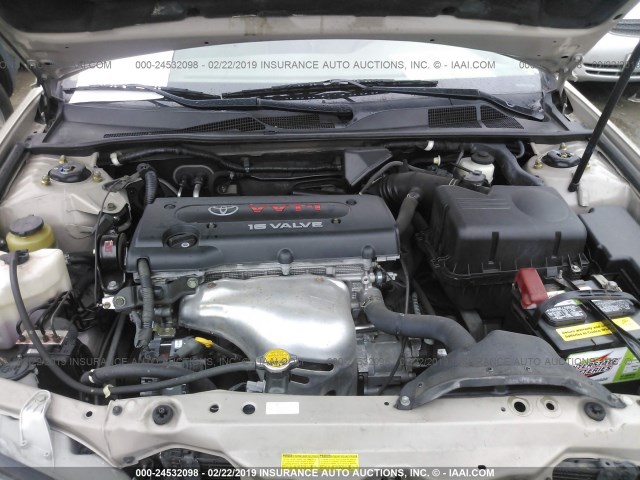 4T1BE30K35U638929 - 2005 TOYOTA CAMRY LE/XLE/SE GOLD photo 10