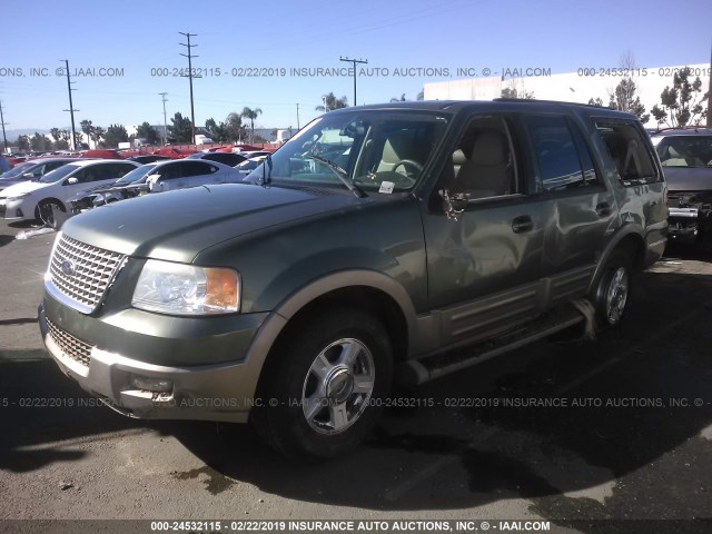 1FMPU17L94LA73084 - 2004 FORD EXPEDITION EDDIE BAUER GREEN photo 2