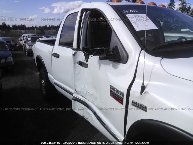 3D7KS28DX8G233354 - 2008 DODGE RAM 2500 ST/SLT WHITE photo 6