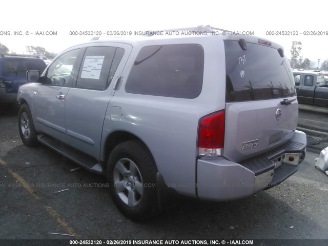 5N1AA08A94N724420 - 2004 NISSAN ARMADA SE/LE SILVER photo 3