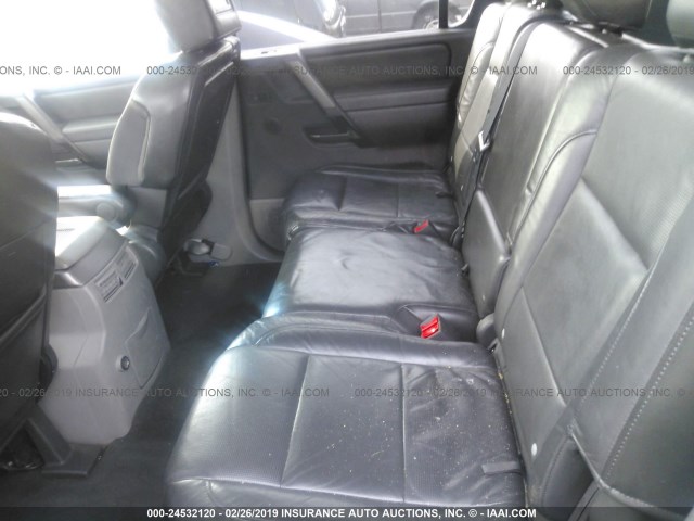 5N1AA08A94N724420 - 2004 NISSAN ARMADA SE/LE SILVER photo 8