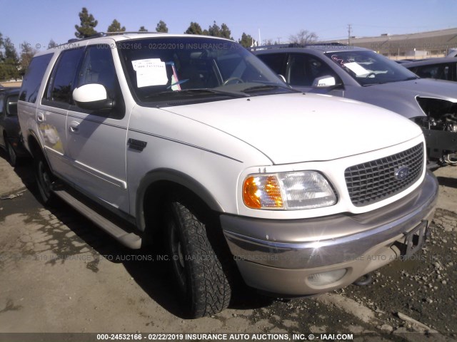 1FMPU18L81LA59638 - 2001 FORD EXPEDITION EDDIE BAUER WHITE photo 1