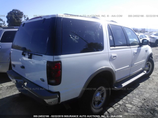 1FMPU18L81LA59638 - 2001 FORD EXPEDITION EDDIE BAUER WHITE photo 4