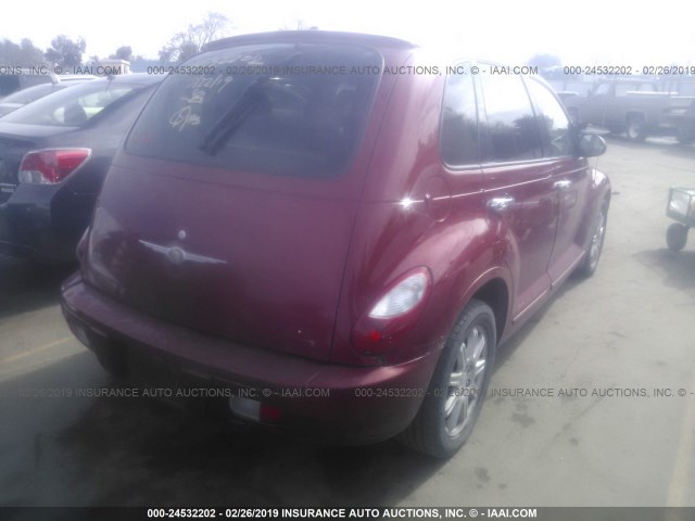 3A8FY68B06T280258 - 2006 CHRYSLER PT CRUISER LIMITED RED photo 4