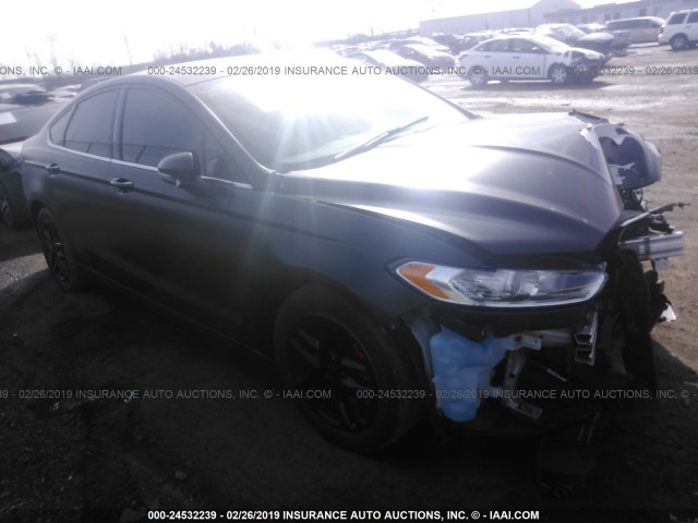 3FA6P0H73ER192003 - 2014 FORD FUSION SE BLACK photo 1