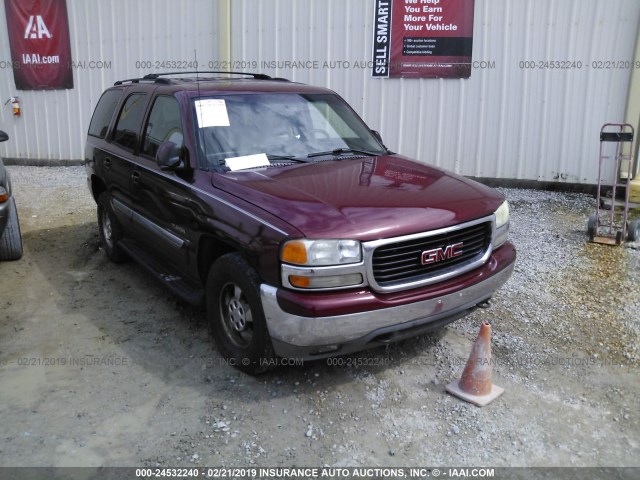 1GKEC13ZX3J338893 - 2003 GMC YUKON MAROON photo 1