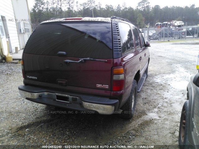 1GKEC13ZX3J338893 - 2003 GMC YUKON MAROON photo 4