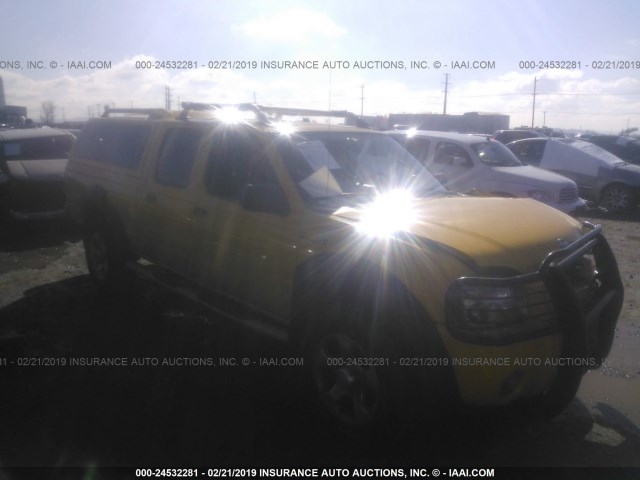 1N6MD29Y72C325611 - 2002 NISSAN FRONTIER CREW CAB SC YELLOW photo 1