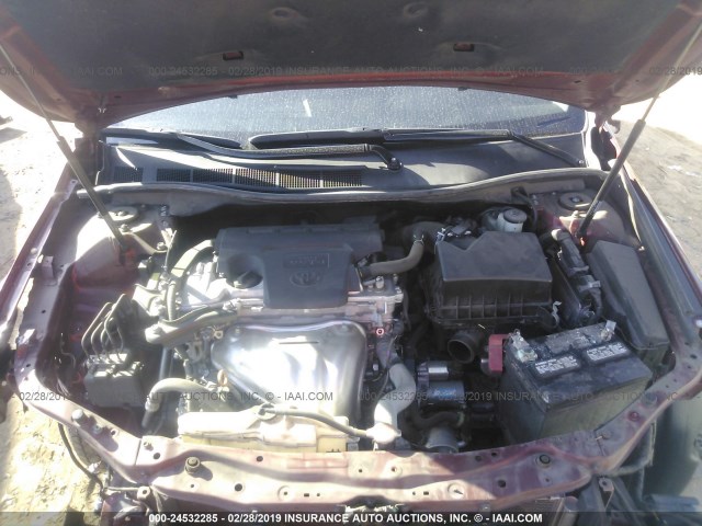 4T1BF1FK7GU610756 - 2016 TOYOTA CAMRY LE/XLE/SE/XSE წითელი ფოტო 10