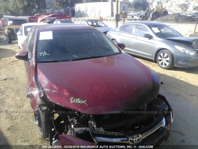 4T1BF1FK7GU610756 - 2016 TOYOTA CAMRY LE/XLE/SE/XSE წითელი ფოტო 6